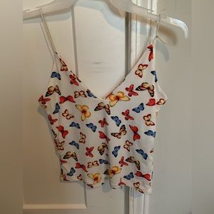 Cropped butterfly tank top!